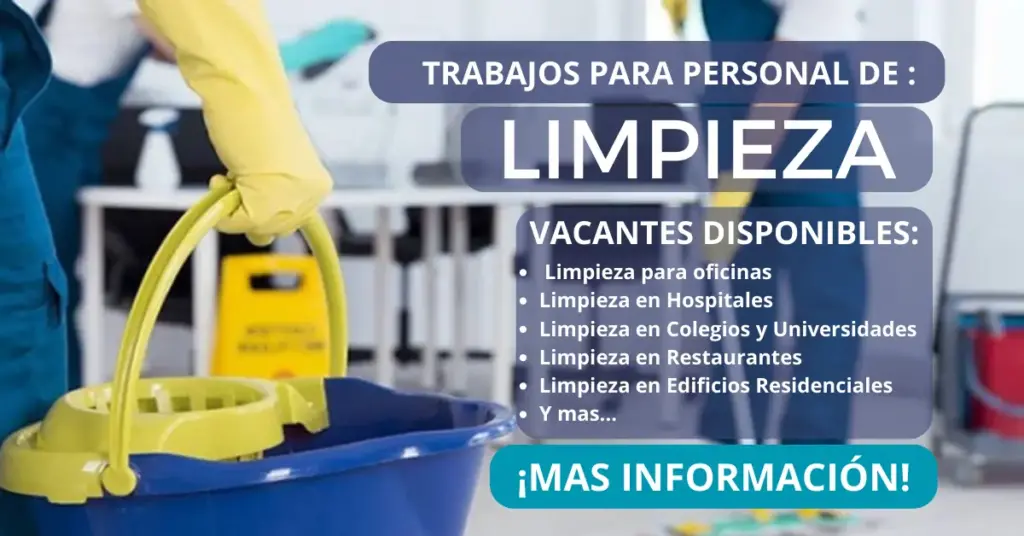 TRABAJOS PARA PERSONAL DE LIMPIEZA